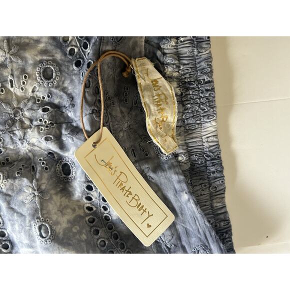 Jen’s Pirate Booty Gatsby Kesey Trousers Tie Dye Blue Eyelet Lace wide leg pants - Picture 2 of 8